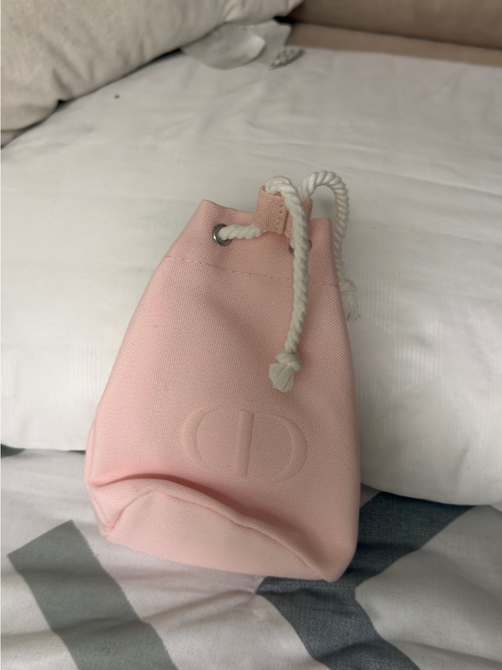 Dior CD Drawstring Cosmetic Bag Pouch - Picture 6 of 8